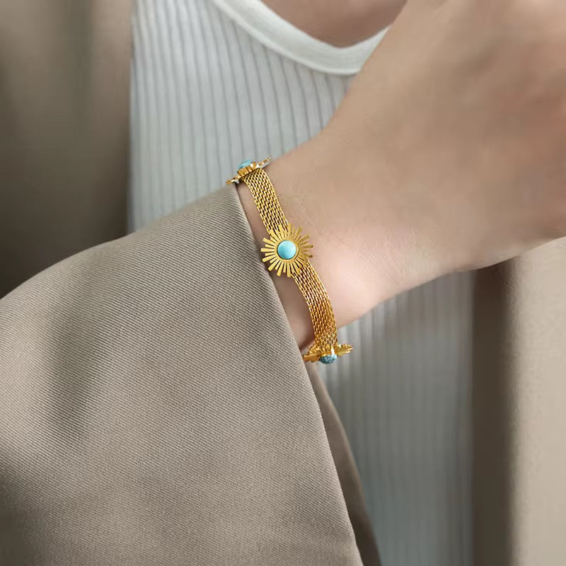 Sunburst Turquoise Bracelet