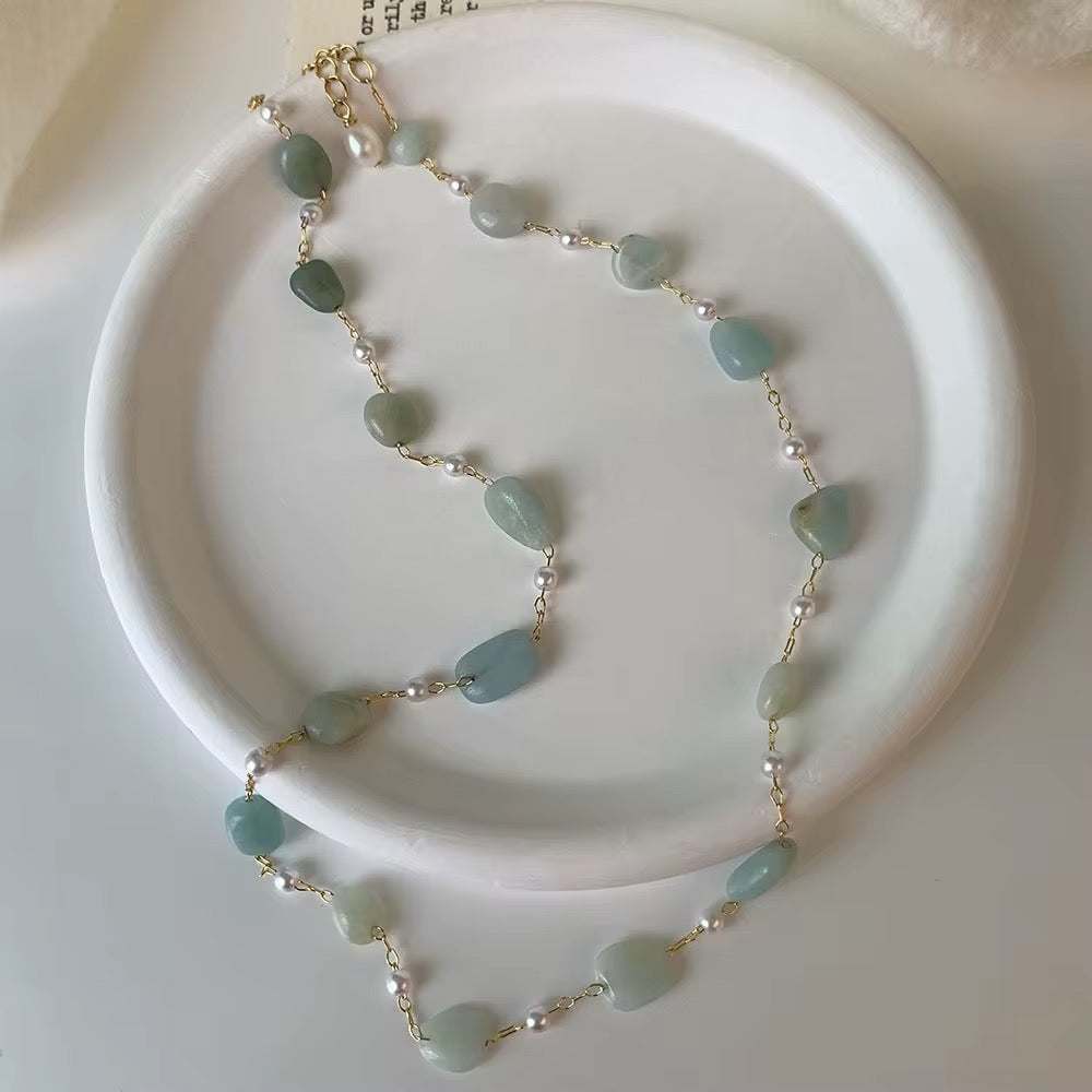 Stone-Pearl Necklace