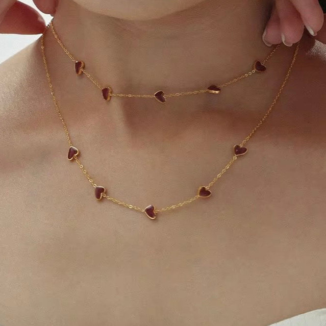 Ruby Heart Chain