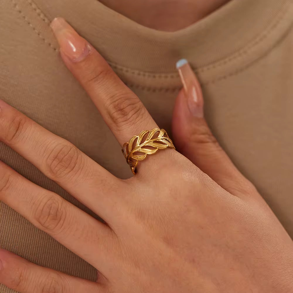 Leaf Band Ring