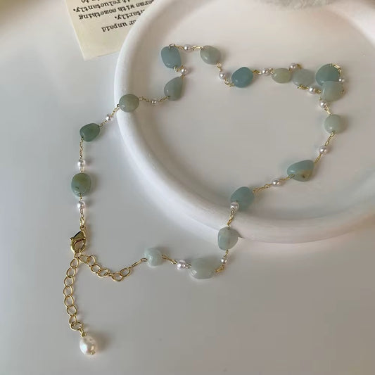 Stone-Pearl Necklace