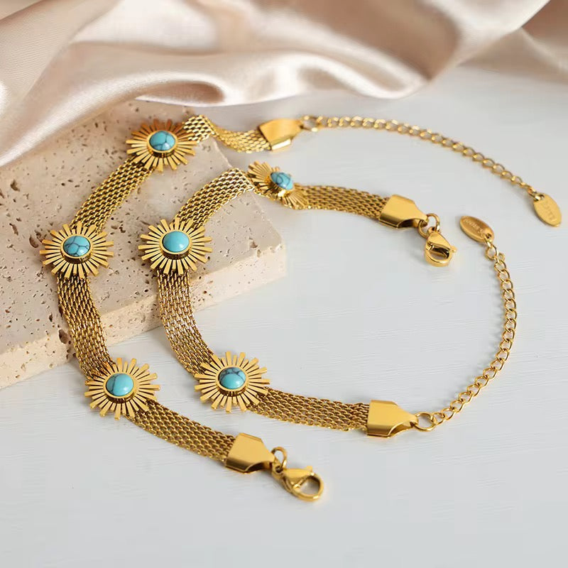 Sunburst Turquoise Bracelet