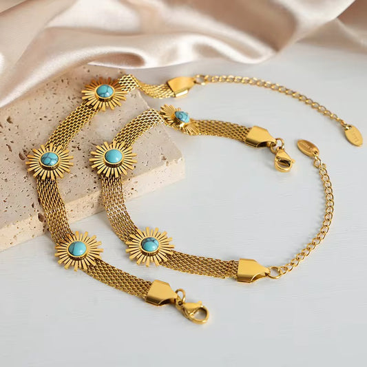 Sunburst Turquoise Bracelet