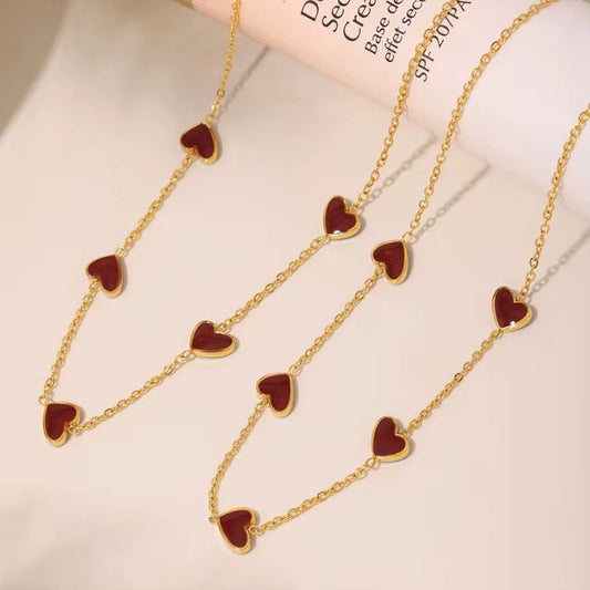 Ruby Heart Chain
